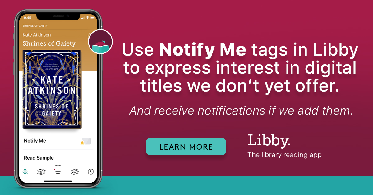 Coming Soon Use Libby to Discover Titles Not Yet in Our Digital Collection Kenton Library